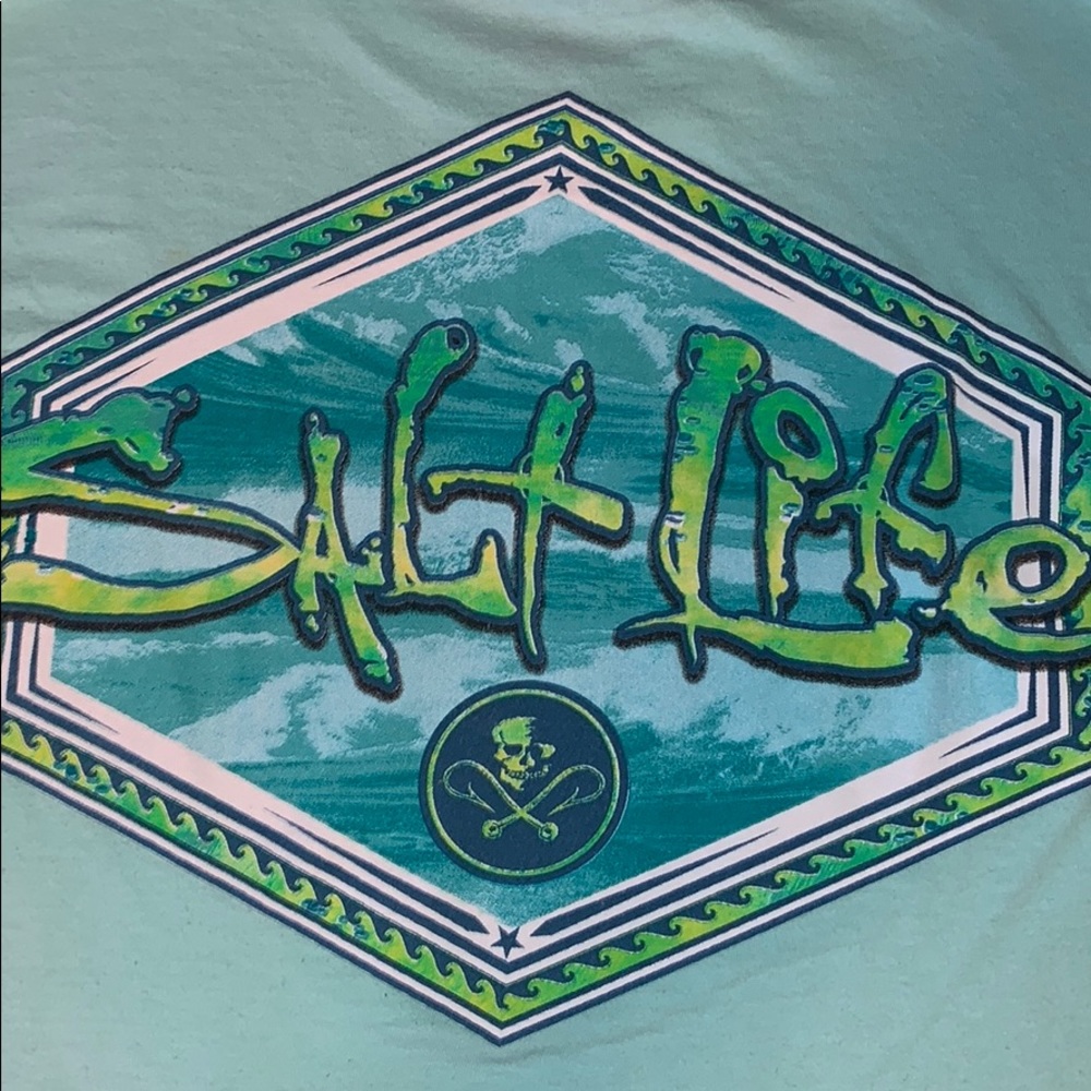 Salt life mint tshirt